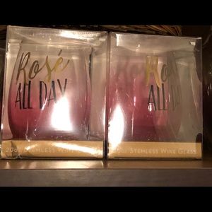 Rose all Day Stemless Wine Glasses